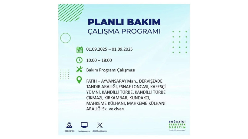 İstanbul'da elektrikler ne zaman gelecek? 1 Eylül elektrik kesintileri - Resim: 34