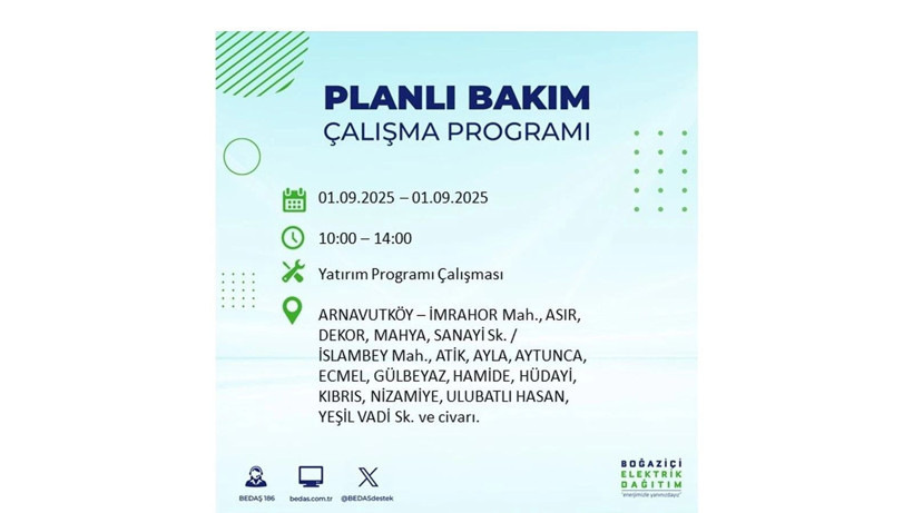 İstanbul'da elektrikler ne zaman gelecek? 1 Eylül elektrik kesintileri - Resim: 75