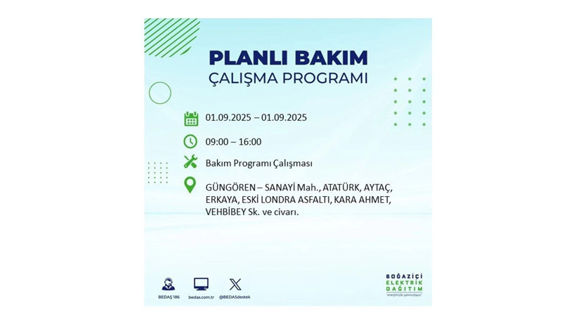İstanbul'da elektrikler ne zaman gelecek? 1 Eylül elektrik kesintileri - Resim: 29