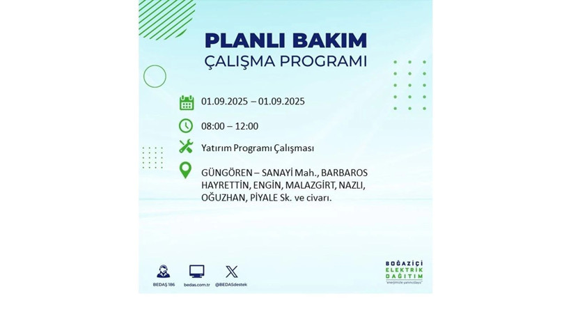 İstanbul'da elektrikler ne zaman gelecek? 1 Eylül elektrik kesintileri - Resim: 27