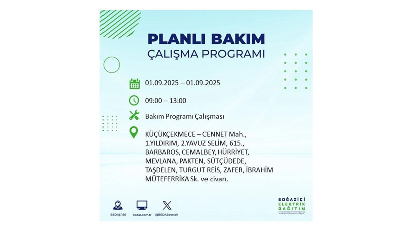 İstanbul'da elektrikler ne zaman gelecek? 1 Eylül elektrik kesintileri - Resim: 22