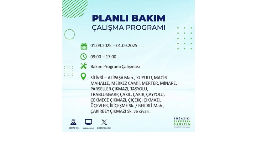 İstanbul'da elektrikler ne zaman gelecek? 1 Eylül elektrik kesintileri - Resim: 18