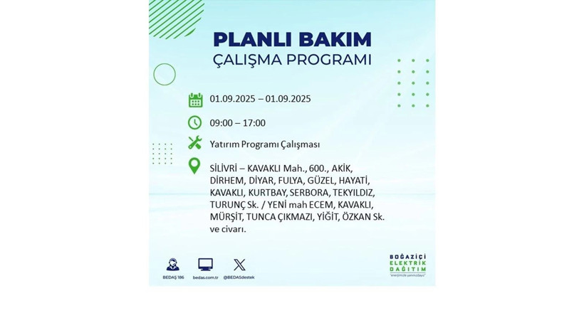 İstanbul'da elektrikler ne zaman gelecek? 1 Eylül elektrik kesintileri - Resim: 16