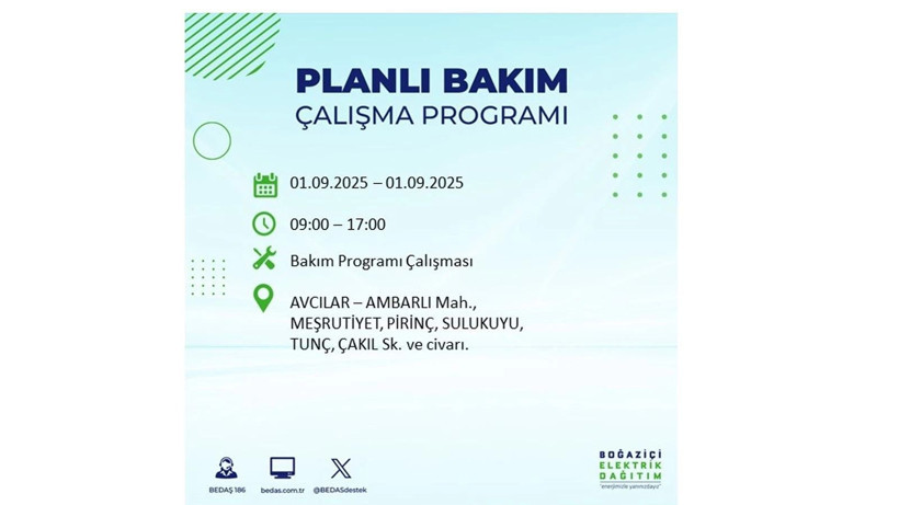 İstanbul'da elektrikler ne zaman gelecek? 1 Eylül elektrik kesintileri - Resim: 73