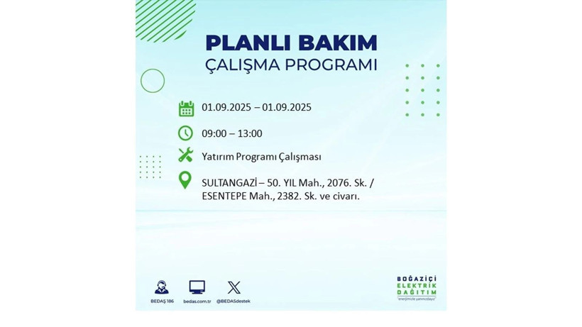 İstanbul'da elektrikler ne zaman gelecek? 1 Eylül elektrik kesintileri - Resim: 9