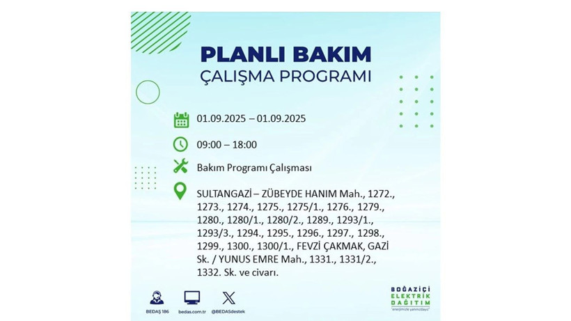 İstanbul'da elektrikler ne zaman gelecek? 1 Eylül elektrik kesintileri - Resim: 8