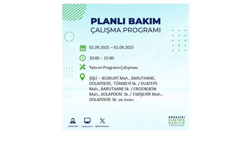 İstanbul'da elektrikler ne zaman gelecek? 1 Eylül elektrik kesintileri - Resim: 6