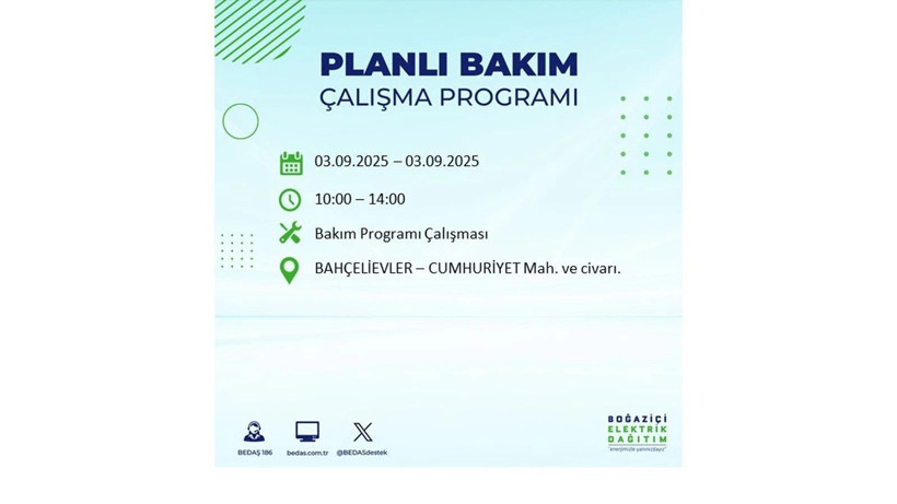İstanbul’da elektrikler ne zaman gelecek? 3 Eylül 2025 Çarşamba: BEDAŞ elektrik kesintisi - Resim: 68