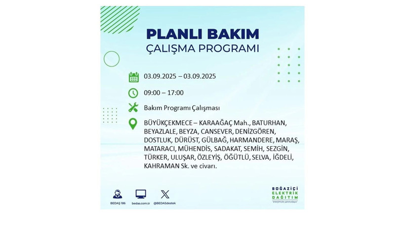 İstanbul’da elektrikler ne zaman gelecek? 3 Eylül 2025 Çarşamba: BEDAŞ elektrik kesintisi - Resim: 53