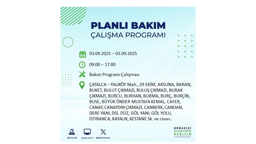 İstanbul’da elektrikler ne zaman gelecek? 3 Eylül 2025 Çarşamba: BEDAŞ elektrik kesintisi - Resim: 50