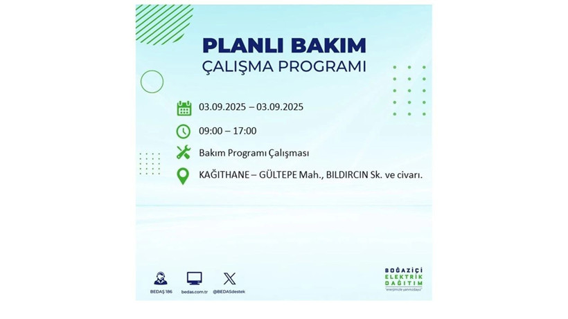 İstanbul’da elektrikler ne zaman gelecek? 3 Eylül 2025 Çarşamba: BEDAŞ elektrik kesintisi - Resim: 29