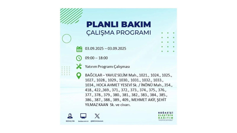 İstanbul’da elektrikler ne zaman gelecek? 3 Eylül 2025 Çarşamba: BEDAŞ elektrik kesintisi - Resim: 75