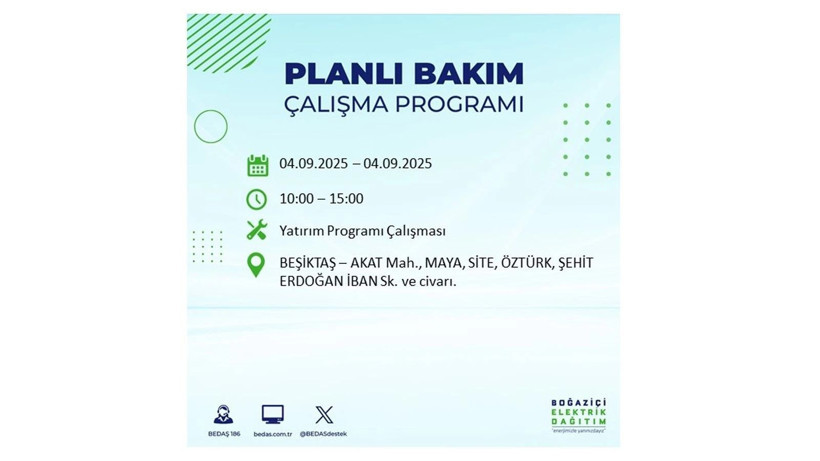 İstanbul’da elektrik kesintisi! BEDAŞ 4 Eylül’de yapılacak kesintileri duyurdu - Resim: 31