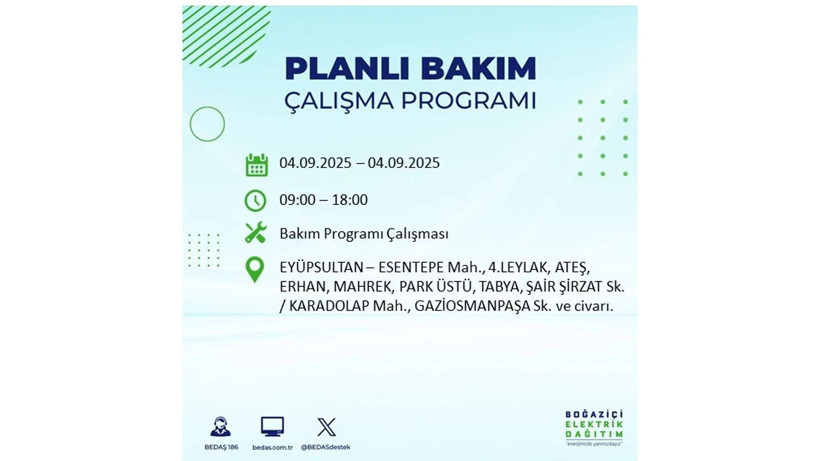 İstanbul’da elektrik kesintisi! BEDAŞ 4 Eylül’de yapılacak kesintileri duyurdu - Resim: 23