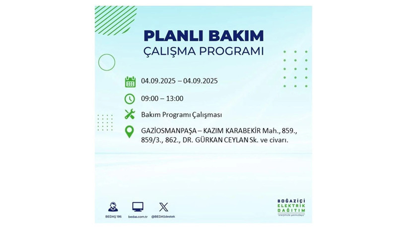 İstanbul’da elektrik kesintisi! BEDAŞ 4 Eylül’de yapılacak kesintileri duyurdu - Resim: 17