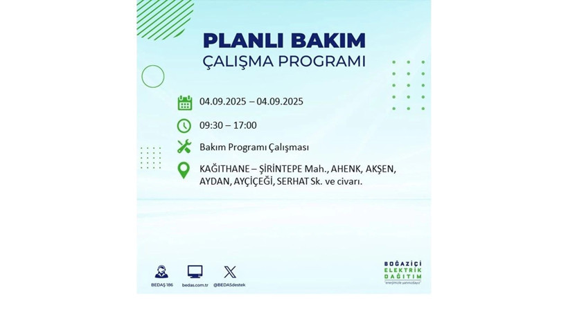İstanbul’da elektrik kesintisi! BEDAŞ 4 Eylül’de yapılacak kesintileri duyurdu - Resim: 14