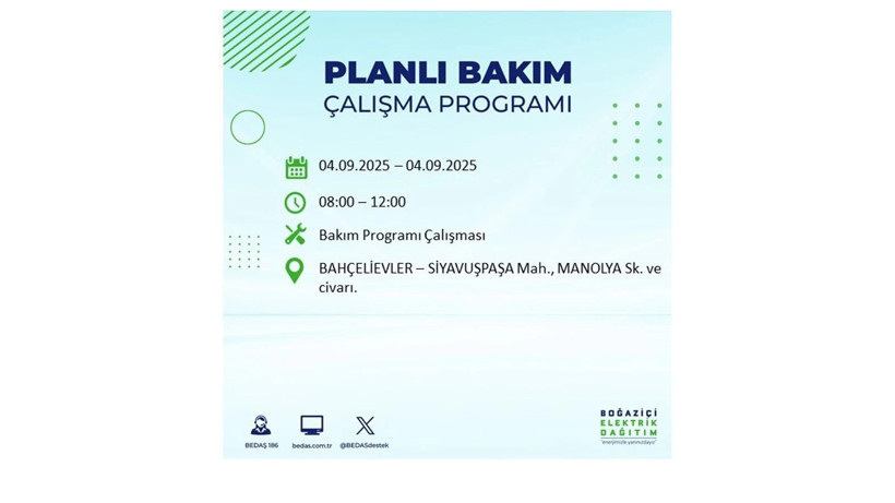 İstanbul’da elektrik kesintisi! BEDAŞ 4 Eylül’de yapılacak kesintileri duyurdu - Resim: 41