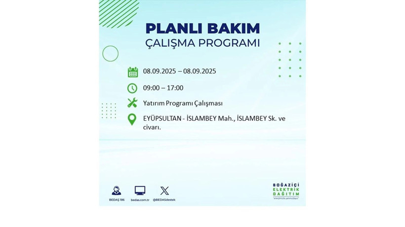 İstanbul'da elektrik kesintisi! BEDAŞ 8 Eylül elektrik kesinti listesini açıkladı, elektrikler ne zaman gelecek? - Resim: 25