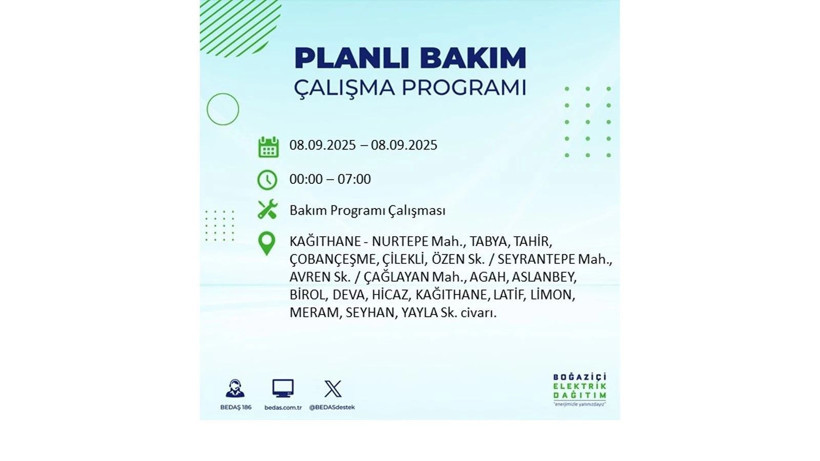 İstanbul'da elektrik kesintisi! BEDAŞ 8 Eylül elektrik kesinti listesini açıkladı, elektrikler ne zaman gelecek? - Resim: 19
