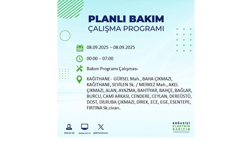 İstanbul'da elektrik kesintisi! BEDAŞ 8 Eylül elektrik kesinti listesini açıkladı, elektrikler ne zaman gelecek? - Resim: 17