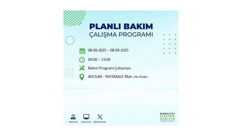 İstanbul'da elektrik kesintisi! BEDAŞ 8 Eylül elektrik kesinti listesini açıkladı, elektrikler ne zaman gelecek? - Resim: 54