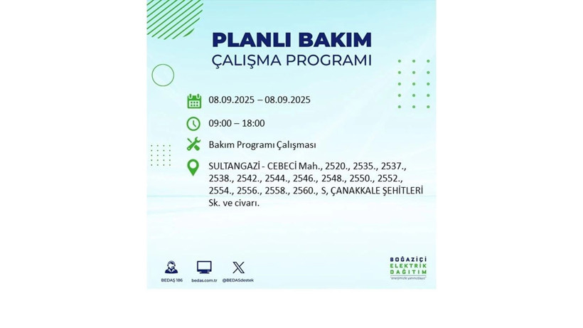İstanbul'da elektrik kesintisi! BEDAŞ 8 Eylül elektrik kesinti listesini açıkladı, elektrikler ne zaman gelecek? - Resim: 8