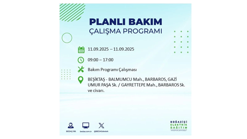 11 Eylül İstanbul’da elektrik kesintisi! Elektrikler ne zaman gelecek? BEDAŞ ilçe ilçe kesinti olacak mahalleleri duyurdu - Resim: 13