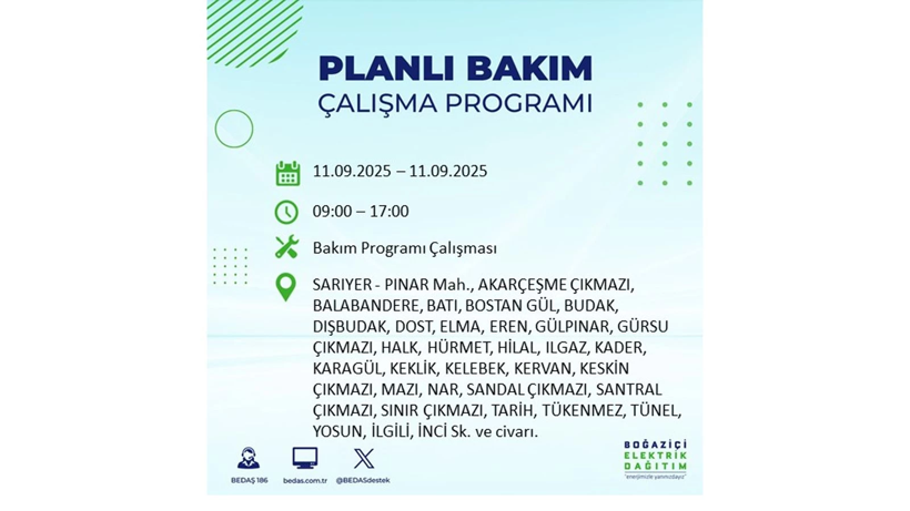 11 Eylül İstanbul’da elektrik kesintisi! Elektrikler ne zaman gelecek? BEDAŞ ilçe ilçe kesinti olacak mahalleleri duyurdu - Resim: 39