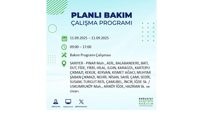 11 Eylül İstanbul’da elektrik kesintisi! Elektrikler ne zaman gelecek? BEDAŞ ilçe ilçe kesinti olacak mahalleleri duyurdu - Resim: 42