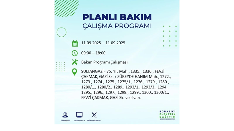 11 Eylül İstanbul’da elektrik kesintisi! Elektrikler ne zaman gelecek? BEDAŞ ilçe ilçe kesinti olacak mahalleleri duyurdu - Resim: 45