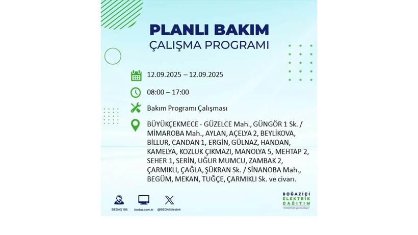 Elektrik kesintisi 9 saat sürecek: 12 Eylül İstanbul elektrik kesintisi - Resim: 24