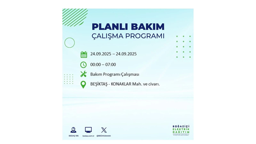 24 Eylül’de İstanbul’da büyük elektrik kesintisi! 24 ilçe listede - Resim: 26