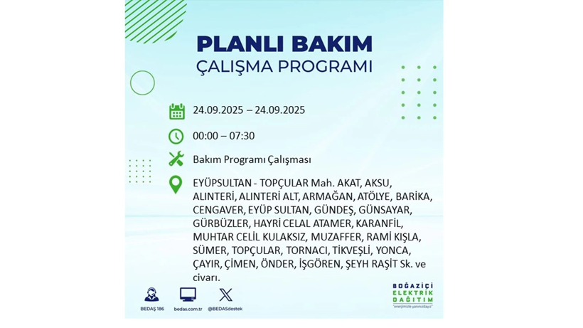 24 Eylül’de İstanbul’da büyük elektrik kesintisi! 24 ilçe listede - Resim: 44