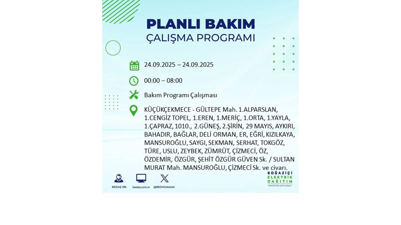 24 Eylül’de İstanbul’da büyük elektrik kesintisi! 24 ilçe listede - Resim: 57