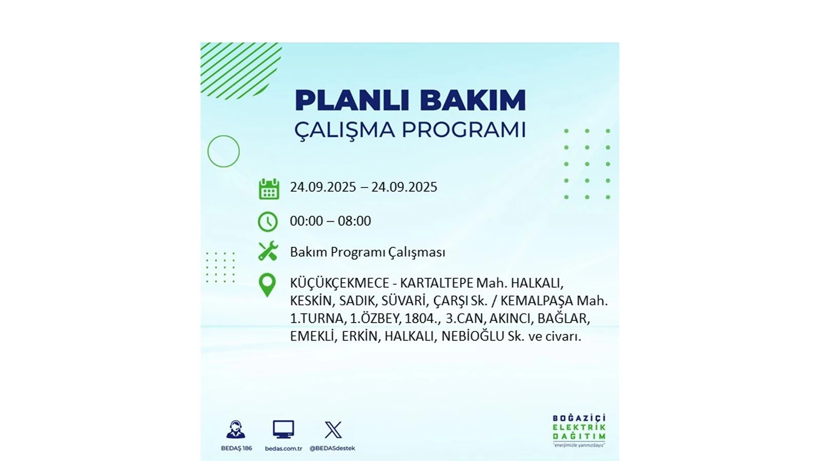 24 Eylül’de İstanbul’da büyük elektrik kesintisi! 24 ilçe listede - Resim: 63