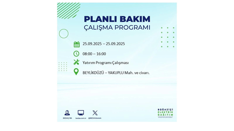 BEDAŞ duyurdu! Elektrik kesintisi saatler sürecek: 25 Eylül İstanbul elektrik kesintisi - Resim: 17