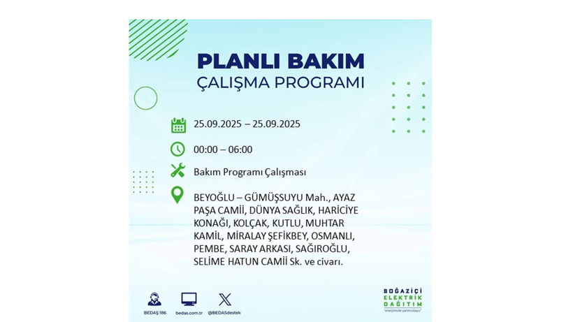 BEDAŞ duyurdu! Elektrik kesintisi saatler sürecek: 25 Eylül İstanbul elektrik kesintisi - Resim: 22