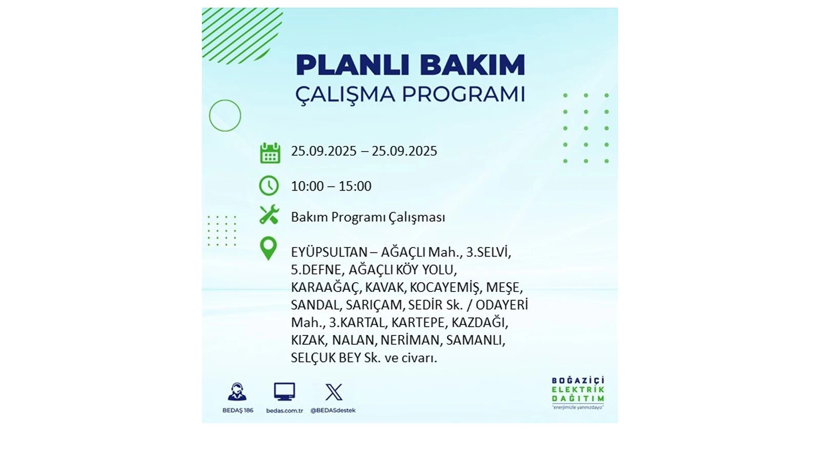BEDAŞ duyurdu! Elektrik kesintisi saatler sürecek: 25 Eylül İstanbul elektrik kesintisi - Resim: 29