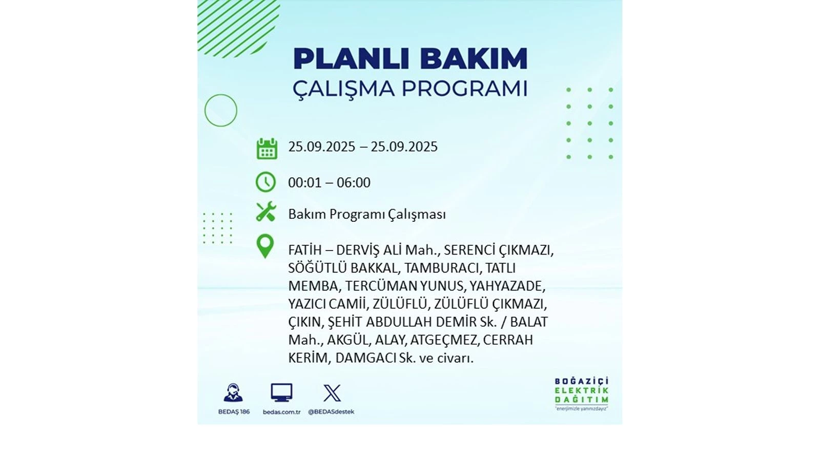 BEDAŞ duyurdu! Elektrik kesintisi saatler sürecek: 25 Eylül İstanbul elektrik kesintisi - Resim: 35