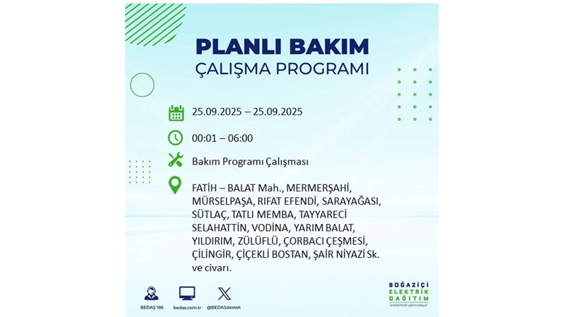 BEDAŞ duyurdu! Elektrik kesintisi saatler sürecek: 25 Eylül İstanbul elektrik kesintisi - Resim: 37