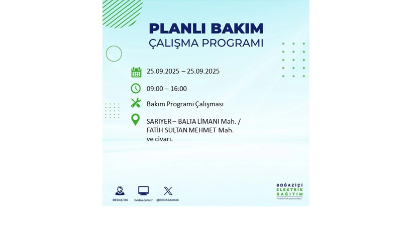 BEDAŞ duyurdu! Elektrik kesintisi saatler sürecek: 25 Eylül İstanbul elektrik kesintisi - Resim: 45