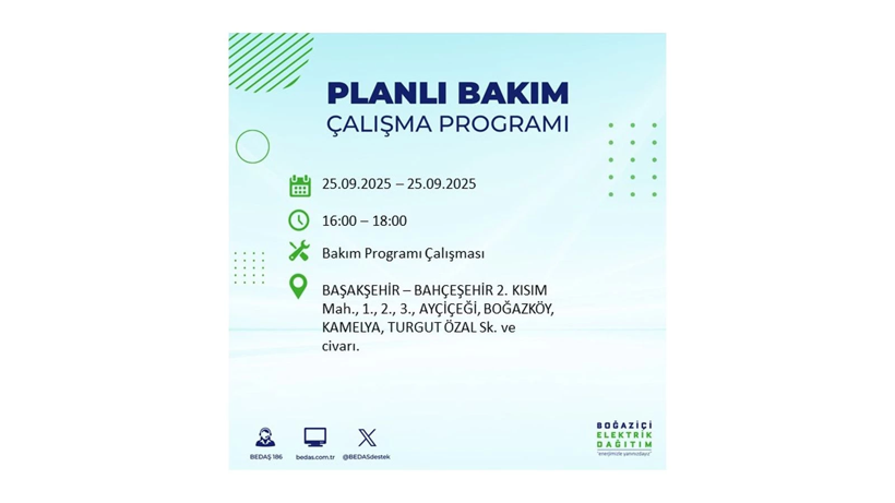 BEDAŞ duyurdu! Elektrik kesintisi saatler sürecek: 25 Eylül İstanbul elektrik kesintisi - Resim: 7