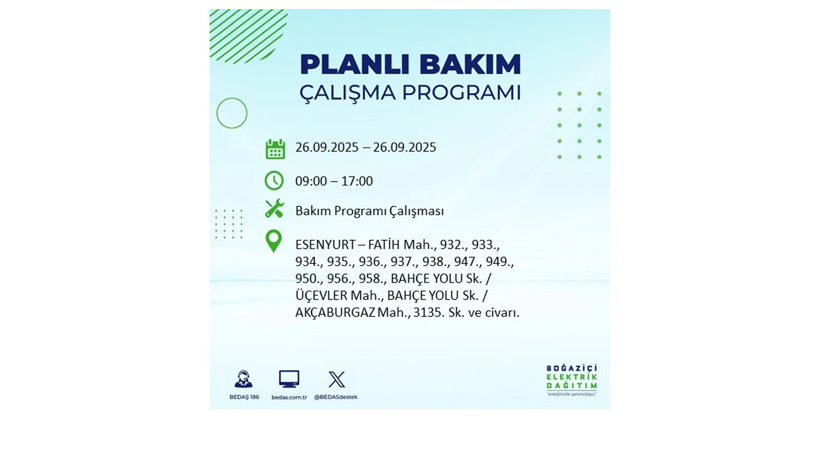 Elektrik kesintisi 9 saat sürecek: 26 Eylül İstanbul elektrik kesintisi - Resim: 32