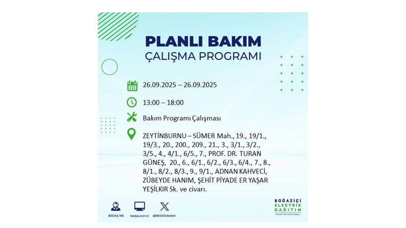 Elektrik kesintisi 9 saat sürecek: 26 Eylül İstanbul elektrik kesintisi - Resim: 88