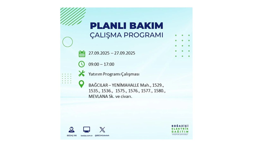 Elektrik kesintisinin olacağı ilçeler belli oldu: 27 Eylül elektrik kesintileri - Resim: 6