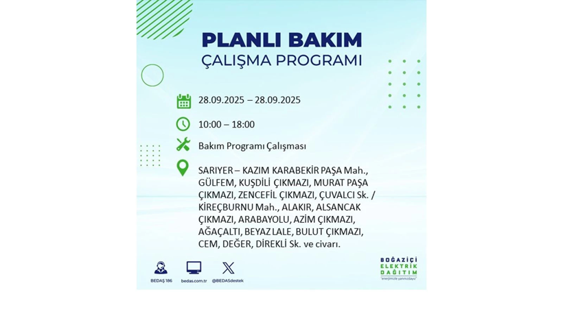 Uzun süreli elektrik kesintisi geliyor: 28 Eylül İstanbul elektrik kesintisi - Resim: 11
