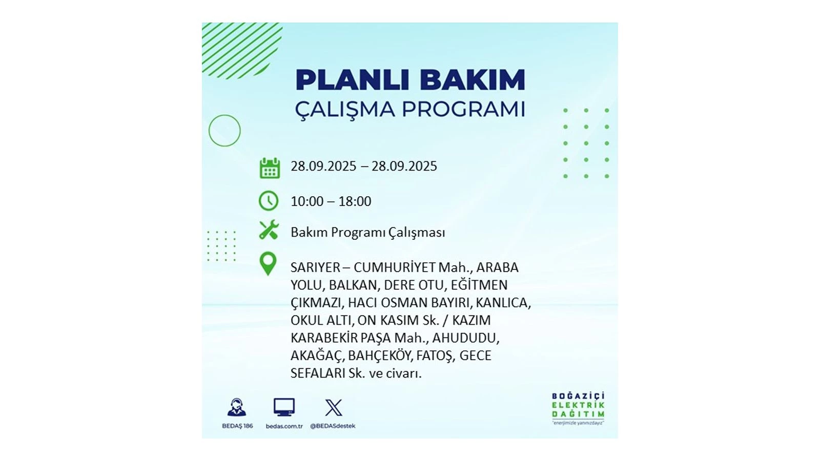 Uzun süreli elektrik kesintisi geliyor: 28 Eylül İstanbul elektrik kesintisi - Resim: 12