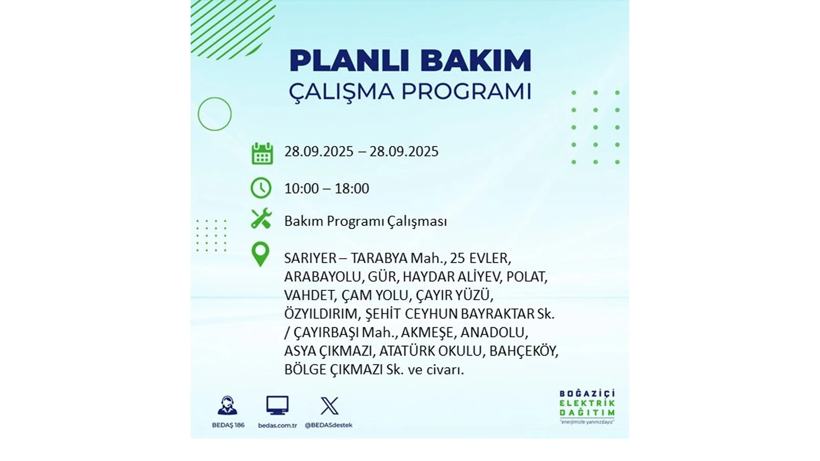 Uzun süreli elektrik kesintisi geliyor: 28 Eylül İstanbul elektrik kesintisi - Resim: 14