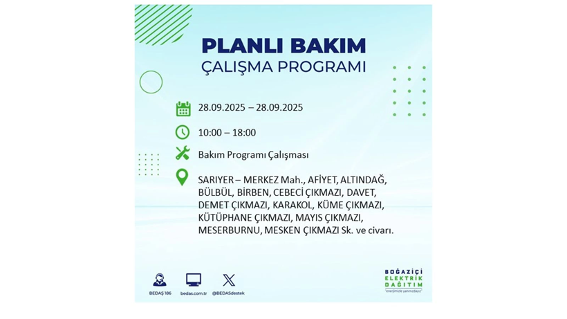 Uzun süreli elektrik kesintisi geliyor: 28 Eylül İstanbul elektrik kesintisi - Resim: 18