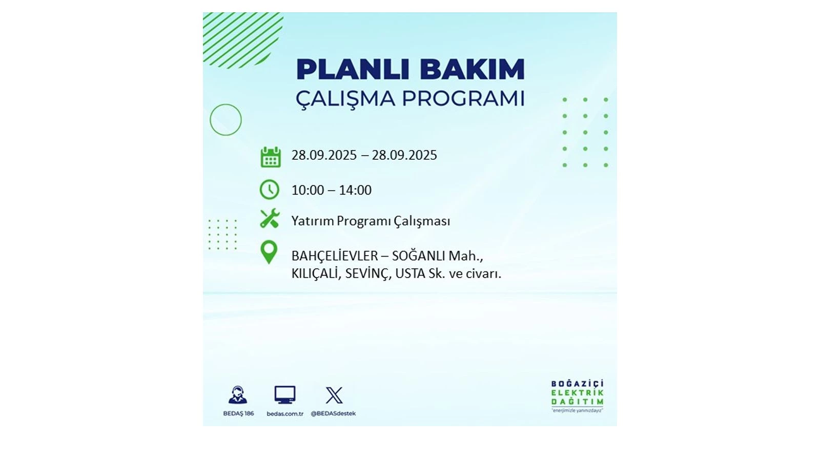 Uzun süreli elektrik kesintisi geliyor: 28 Eylül İstanbul elektrik kesintisi - Resim: 2